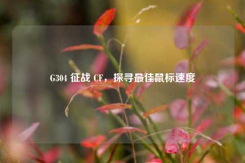 G304 征战 CF，探寻最佳鼠标速度
