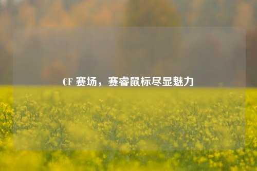 CF 赛场，赛睿鼠标尽显魅力