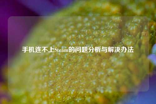 手机连不上Steam的问题分析与解决办法