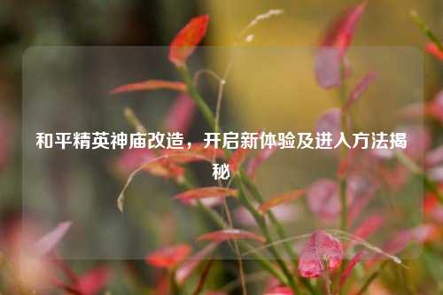 和平精英神庙改造，开启新体验及进入方法揭秘