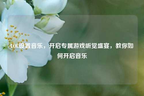 LOL设置音乐，开启专属游戏听觉盛宴，教你如何开启音乐