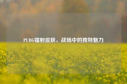 PUBG镭射皮肤,战场中的独特魅力