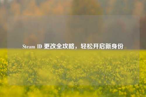 Steam ID 更改全攻略,轻松开启新身份