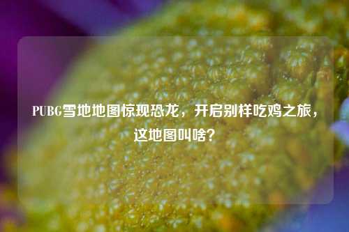 PUBG雪地地图惊现恐龙，开启别样吃鸡之旅，这地图叫啥？