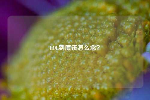 LOL到底该怎么念?