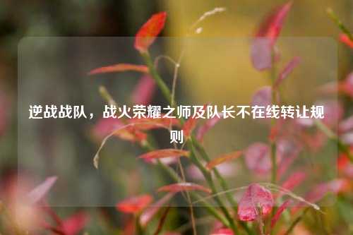 逆战战队，战火荣耀之师及队长不在线转让规则