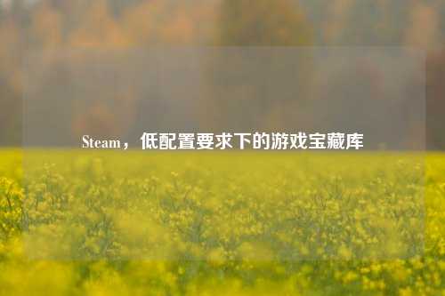 Steam，低配置要求下的游戏宝藏库