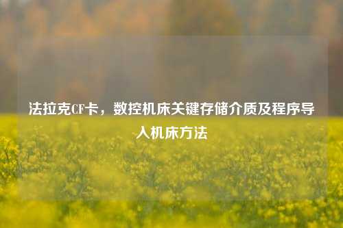 法拉克CF卡，数控机床关键存储介质及程序导入机床方法