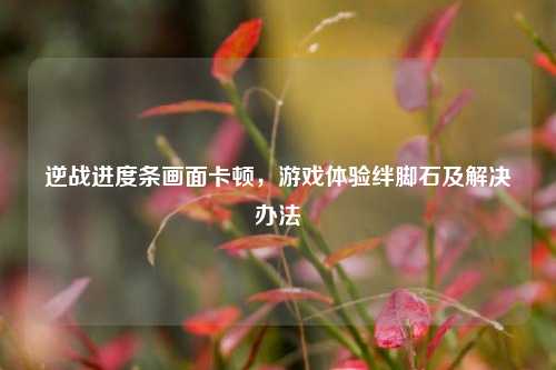 逆战进度条画面卡顿,游戏体验绊脚石及解决办法