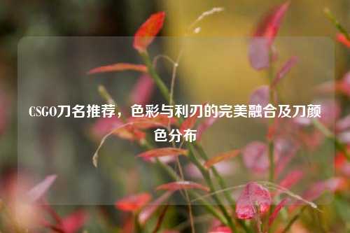 CSGO刀名推荐，色彩与利刃的完美融合及刀颜色分布