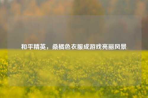 和平精英，桑橘色衣服成游戏亮丽风景