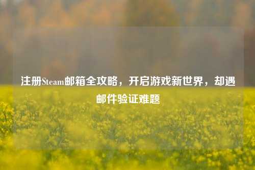 注册Steam邮箱全攻略,开启游戏新世界,却遇邮件验证难题