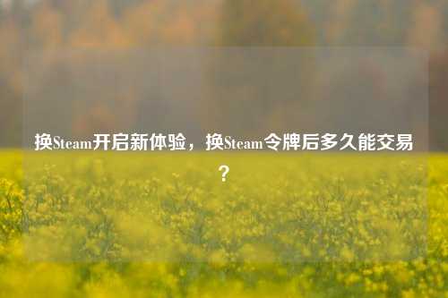 换Steam开启新体验,换Steam令牌后多久能交易?