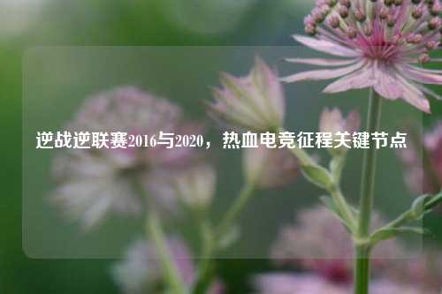 逆战逆联赛2016与2020,热血电竞征程关键节点