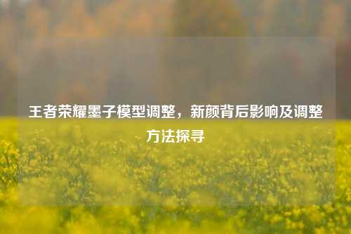 王者荣耀墨子模型调整,新颜背后影响及调整方法探寻