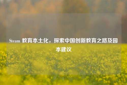 Steam 教育本土化，探索中国创新教育之路及园本建议