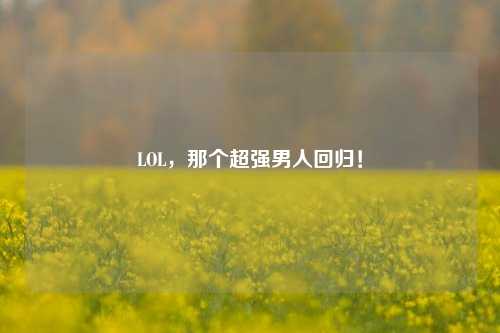 LOL,那个超强男人回归!
