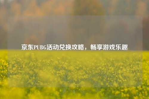 京东PUBG活动兑换攻略,畅享游戏乐趣