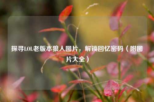 探寻LOL老版本狼人图片,解锁回忆密码(附图片大全)