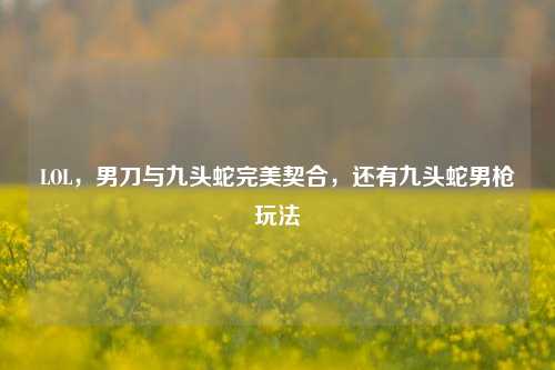 LOL,男刀与九头蛇完美契合,还有九头蛇男枪玩法