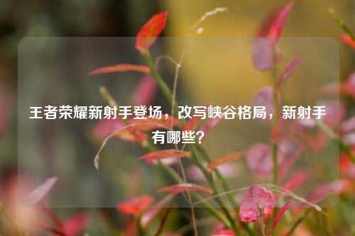 王者荣耀新射手登场，改写峡谷格局，新射手有哪些？