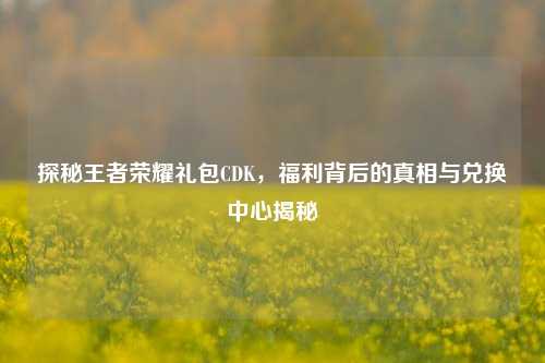 探秘王者荣耀礼包CDK，福利背后的真相与兑换中心揭秘
