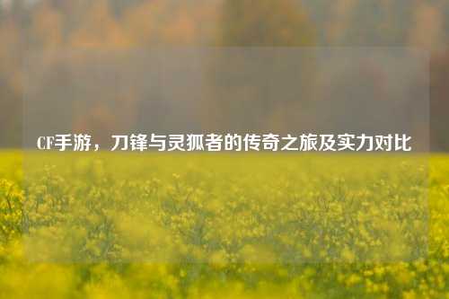 CF手游,刀锋与灵狐者的传奇之旅及实力对比