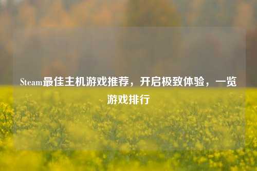 Steam最佳主机游戏推荐，开启极致体验，一览游戏排行