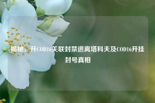 揭秘，开COD16关联封禁逃离塔科夫及COD16开挂封号真相