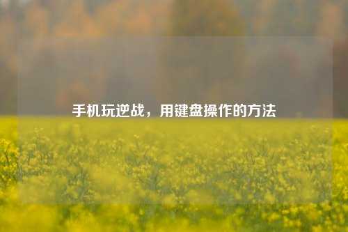 手机玩逆战，用键盘操作的方法