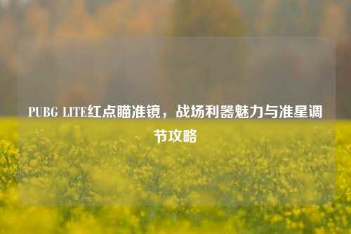 PUBG LITE红点瞄准镜,战场利器魅力与准星调节攻略