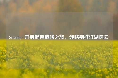 Steam,开启武侠策略之旅,领略别样江湖风云