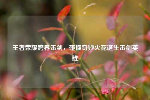 王者荣耀跨界击剑，碰撞奇妙火花诞生击剑英雄