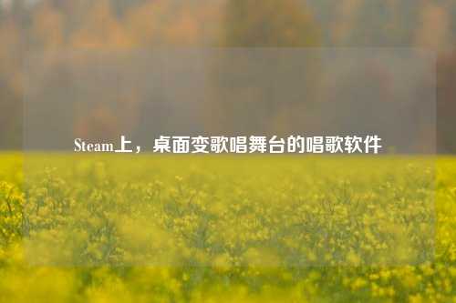 Steam上,桌面变歌唱舞台的唱歌软件